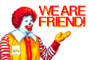 Ronald Mcdonald Friendship Sticker