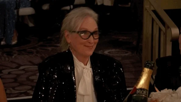 Happy Meryl Streep GIF