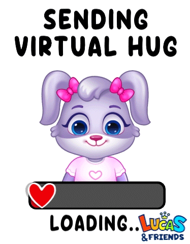 Hugs GIF by Lucas and Friends by RV AppStudios