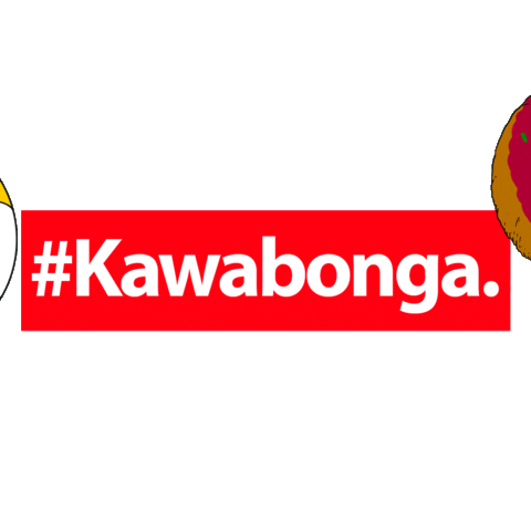 Kawabonga-Party Sticker