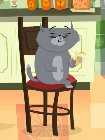 Happy Food GIF by Kitty Is Not A Cat