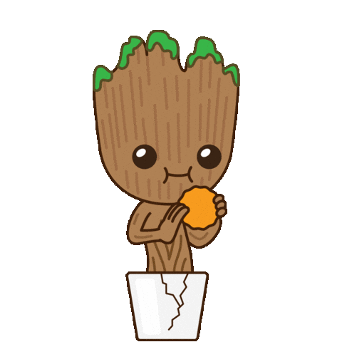 Baby Groot Eating Sticker by Marvel Studios