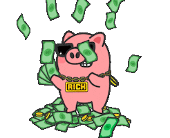 Money Pig Sticker by JKOPAY