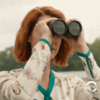 smirk binoculars GIF by Ovation TV