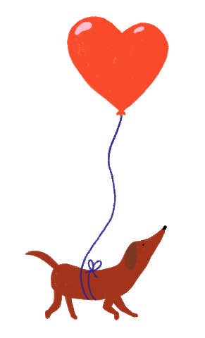 Dogs Valentines Sticker by Strange Beast