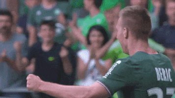celebration smile GIF by AS Saint-Etienne