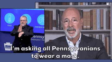 Tom Wolf Face Mask GIF by GIPHY News