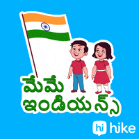 Jai Hind Salute GIF by Hike Sticker Chat