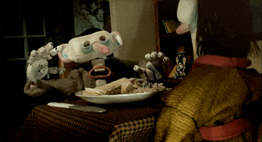stop motion eating GIF by FOU