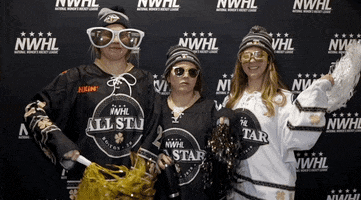 NWHL celebrate hockey sunglasses cheer GIF