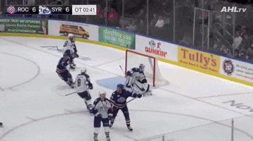 Lawrence Pilut Celebration GIF by Rochester Americans