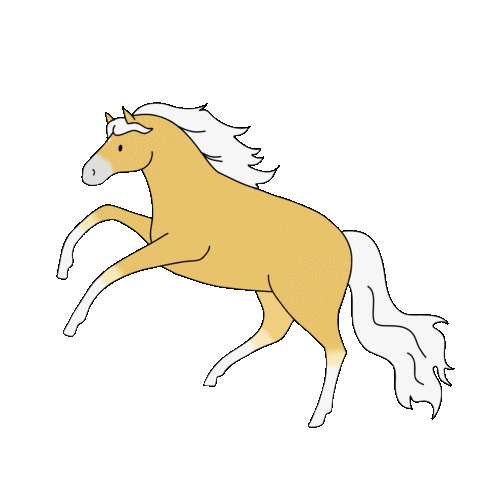 Palomino Canter Sticker by Happy Horsemanship TV