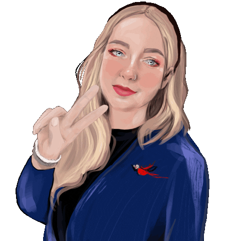 Girl Peace Sticker