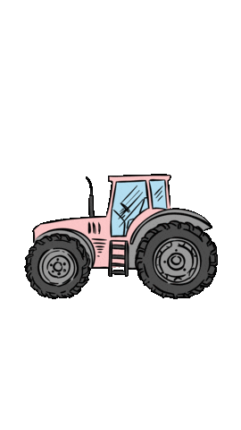 Tractor Sticker by Mama Bees Flower Farm