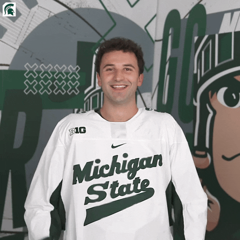 Go Green Jeremy Davidson GIF by Michigan State Athletics