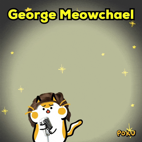 George Michael GIF by Poku Meow Meow Meow