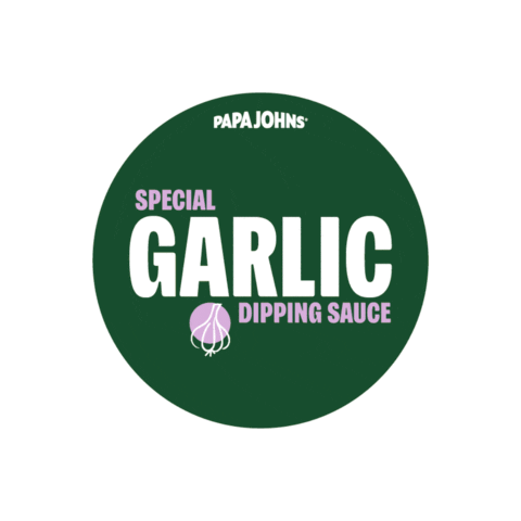 Garlic Sauce Pizza Sticker by Papa Johns