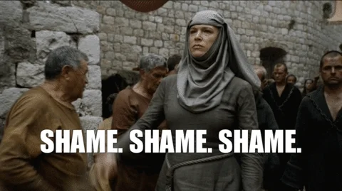 game of thrones shame GIF