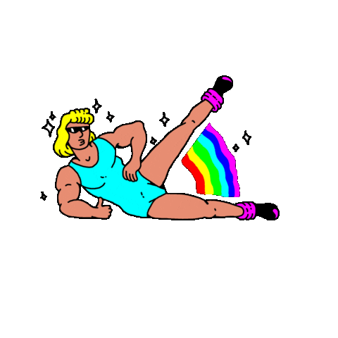 Rainbow Fitness Sticker by musketon
