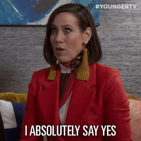 Miriamshor Yes GIF by YoungerTV