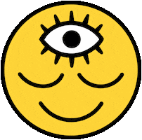 Blinking Smiley Face Sticker by wokeface