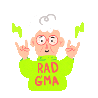 Rock On Grandma Sticker by GIPHY Studios Originals