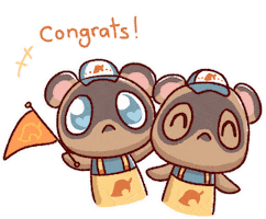 Animal Crossing Congratulations Sticker
