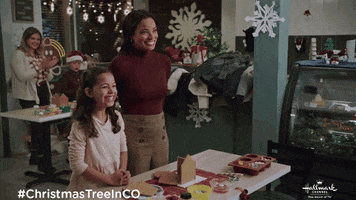Decorating Christmas Tree GIF by Hallmark Channel