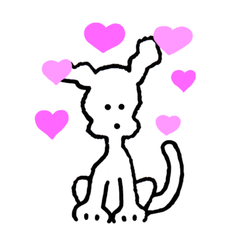 I Love You Hearts Sticker by Chippy the Dog