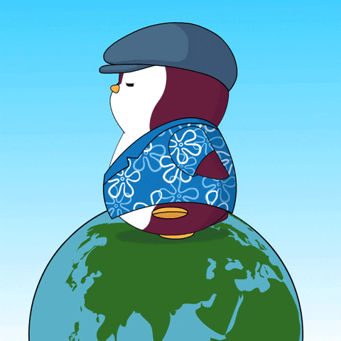 Traveling Mr Worldwide GIF by Pudgy Penguins