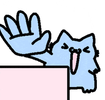 Blue Cat Laughing GIF by sillynub