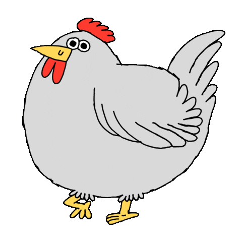 Cartoon Chicken Sticker by Peter Steineck