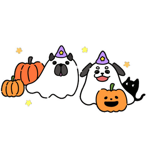 Black Cat Pumpkin Sticker by YajuWholeHouse