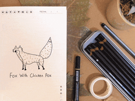 Lifeplannermx art fox drawing sketch GIF