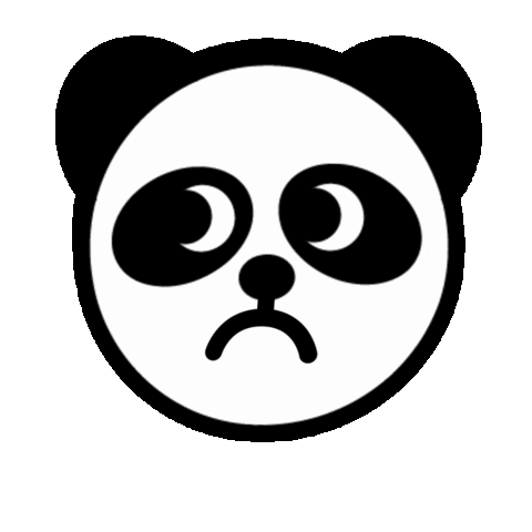 Happy Gold Panda Sticker by City Slang