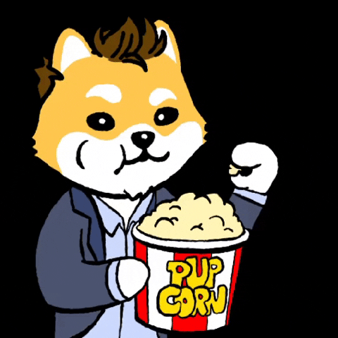 DogelonMars dog meme crypto popcorn GIF