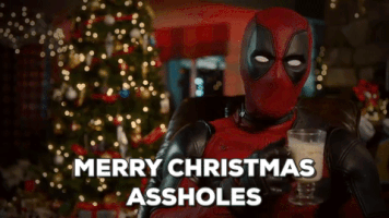 SunlitMoonboots christmas deadpool GIF