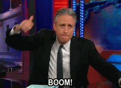 Giphy - the daily show boom GIF