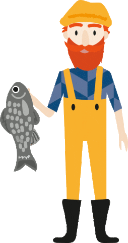 Fischer Sticker by Ostseebad Boltenhagen