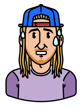 Scared Sticker