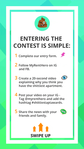 win free rent GIF by MyRentHero
