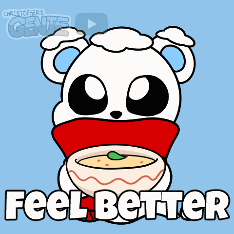 Sick Get Well Soon GIF by Christophers Genie