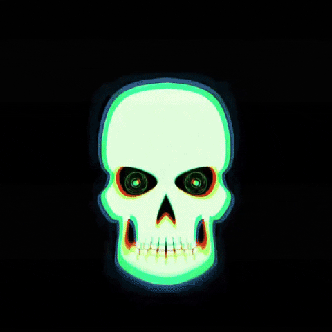 Glitch Skull GIF