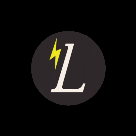 landau logo social media circle lightning GIF