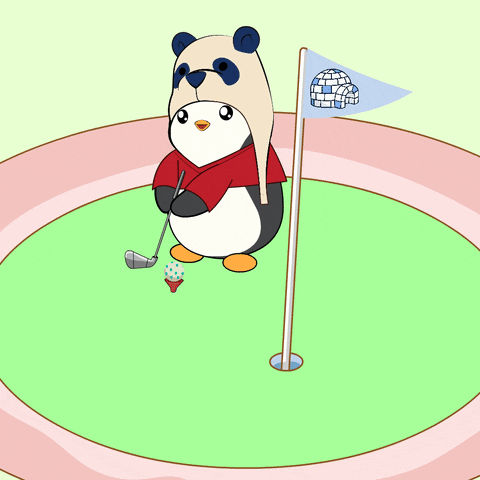 Putting Hole In One GIF by Pudgy Penguins