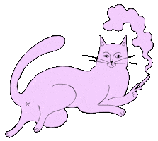 Pink Cat Sticker by Love Tattoos