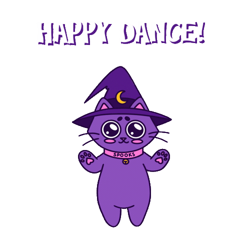 Happy Good Vibes Sticker by Spooks the Cat
