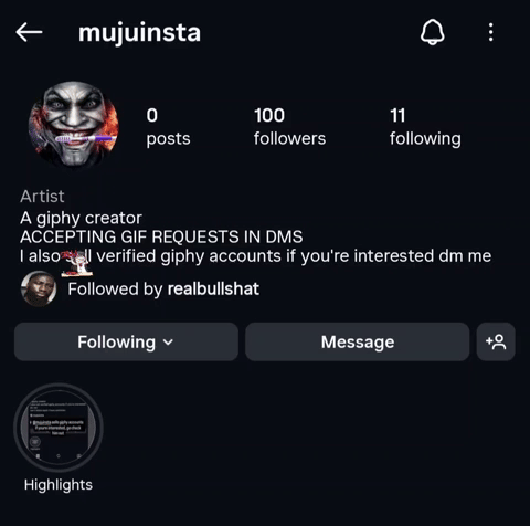 Instagram Handle GIF