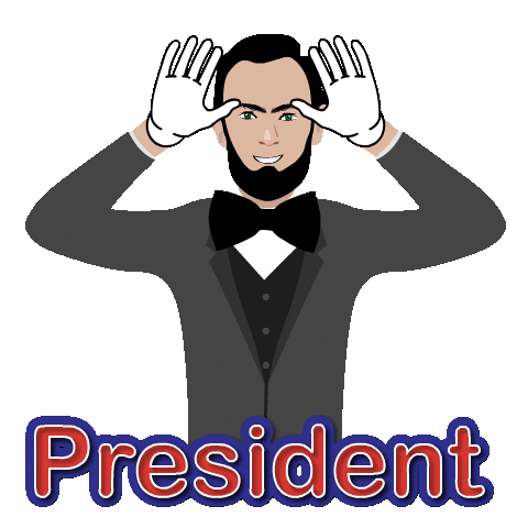 Presidents Day President Sticker by Salvador Sanchez Artist