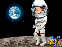Moon Walk Space GIF by SuperVictor